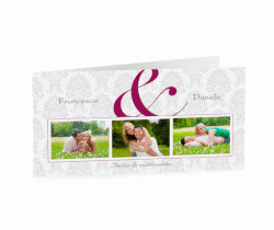 Klick: Details zu Inviti matrimonio collezione Nantes anzeigen Inviti matrimonio collezione Nantes DIN lang Klappkarte fucsia
