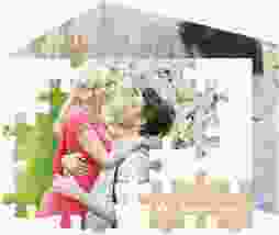 Hochzeitseinladung Puzzle A6 Doppel-Klappkarte beige
