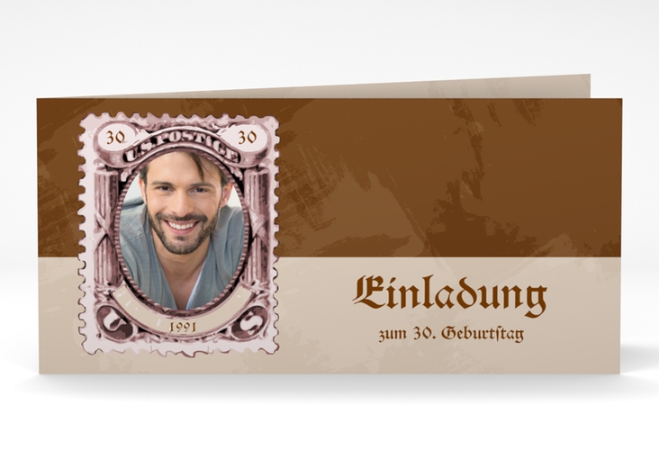 Einladungskarte "Ludwig" DIN lang Klappkarte