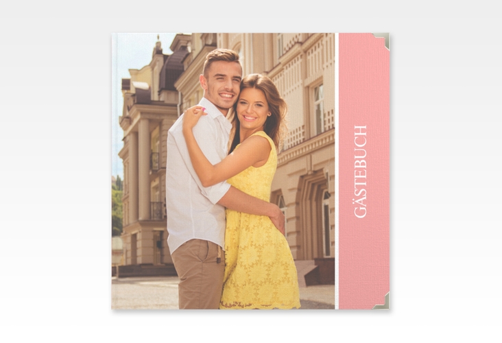 Gästebuch Selection Hochzeit Classic Leinen-Hardcover rosa