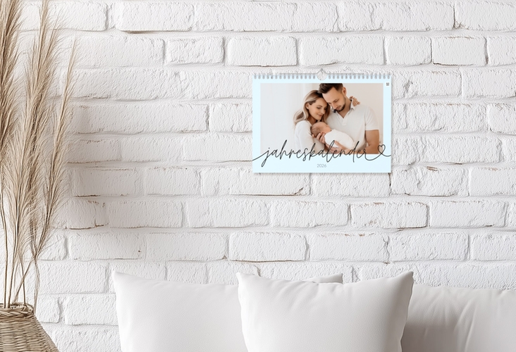 Wandkalender A4 Querformat Jahresgefühle A4 quer blau