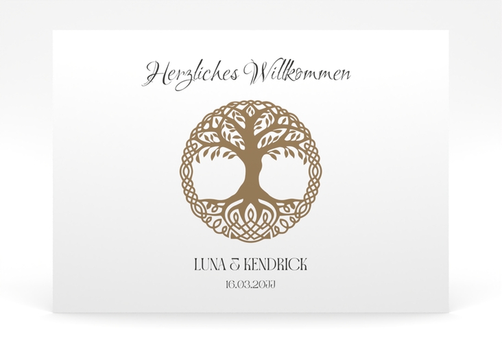 Willkommensschild Poster Lebensbaum 70 x 50 cm Poster im Stil der Kelten und Wikinger