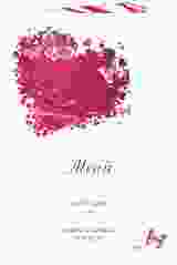 Menükarte Hochzeit Mailand A5 Klappkarte hoch pink