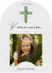 Danksagung Kommunion "Botanic Cross"