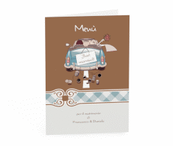 Klick: Details zu Menù matrimonio collezione Stoccarda anzeigen Menù matrimonio collezione Stoccarda DIN A5 geklappt blu