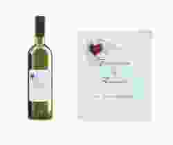 Etichette vino matrimonio collezione Bolzano Etikett Weinflasche 4er Set grau