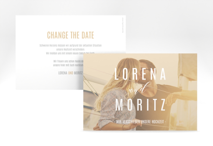 Change the Date-Karte Memory A6 Karte quer beige hochglanz