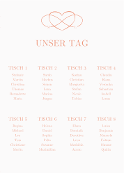 Klick: Details zu Sitzplan Poster Hochzeit "Infinity" anzeigen Sitzplan Poster Hochzeit Infinity 50 x 70 cm Poster apricot