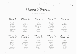 Klick: Details zu Sitzplan Poster Hochzeit "Castle" anzeigen Sitzplan Poster Hochzeit Castle 70 x 50 cm Poster grau