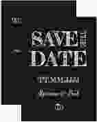 Save the Date-Visitenkarte Rise Visitenkarte hoch schwarz
