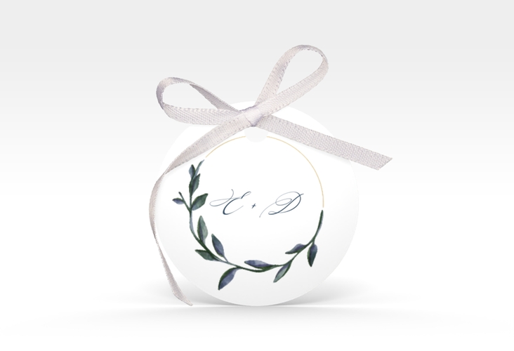 Geschenkanhänger Hochzeit Botanica Geschenkanhänger, rund weiss