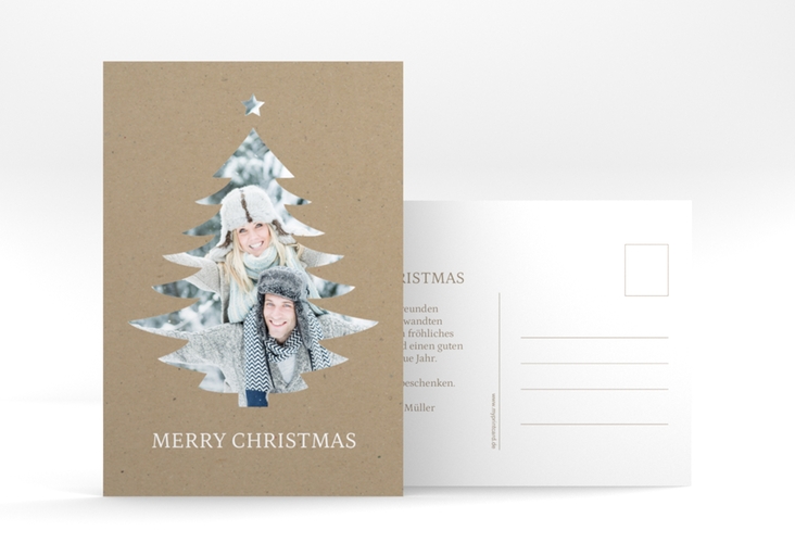 Weihnachtskarte Tanne A6 Postkarte