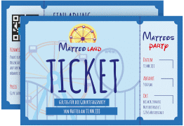 Einladungskarte Kindergeburtstag Freizeitpark