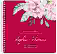 Gästebuch Hochzeit Blooming Ringbindung rot