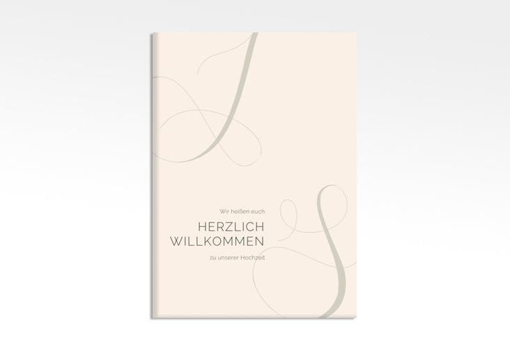 Willkommensschild Leinwand Eheschließung 50 x 70 cm Leinwand beige