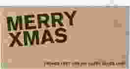 Geschäftliche Weihnachtskarte Cardboard lange Klappkarte quer Kraftpapier modern in Kraftpapier-Optik