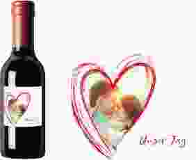 Piccoloetikett Hochzeit Liebe Etikett Piccolo rot