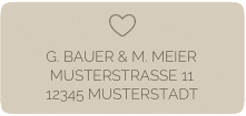 Klick: Details zu Absenderetikett Hochzeit "Lebenstraum" anzeigen Absenderetikett Hochzeit Lebenstraum 45,7 x 21,2 mm beige