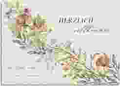 Willkommensschild Leinwand Wildfang 70 x 50 cm Leinwand beige mit getrockneten Wiesenblumen