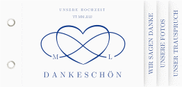 Klick: Details zu Dankeskarte Hochzeit "Infinity" anzeigen Dankeskarte Hochzeit Infinity Booklet blau