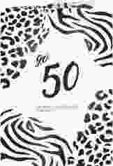Einladung 50. Geburtstag "Wild"