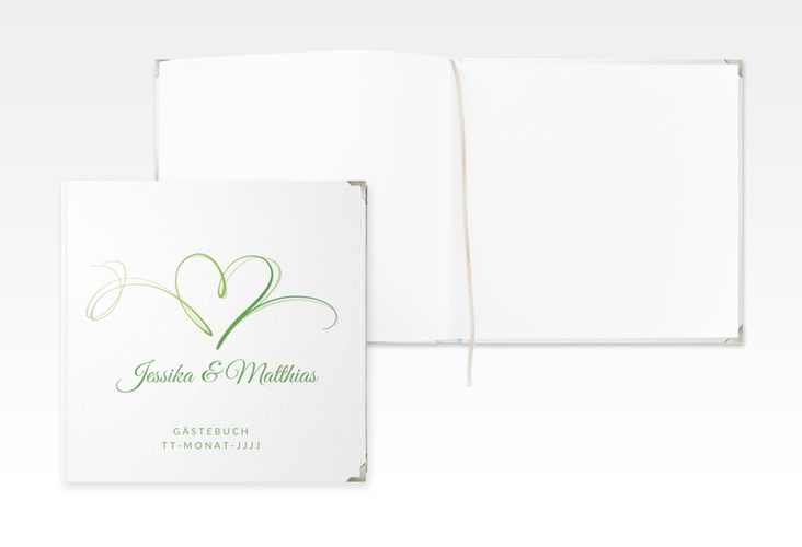 Gästebuch Selection Hochzeit Envie Leinen-Hardcover gruen