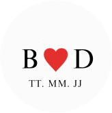 Aufkleber Hochzeit Kartenspiel Aufkleber, selbstklebend, rund weiss im Herz-Ass-Design eines Kartenspiels