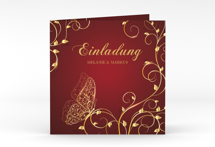 Hochzeitseinladung "Eternity" quadratische Klappkarte