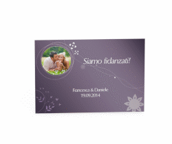 Klick: Details zu Inviti fidanzamento matrimonio collezione Siena anzeigen Inviti fidanzamento matrimonio collezione Siena A6 Postkarte lila