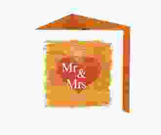 Ringraziamenti matrimonio collezione Fuerteventura quadr. Doppel-Klappkarte orange