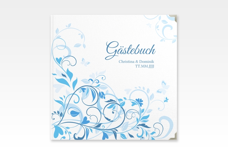 Gästebuch Selection Hochzeit Lilly Leinen-Hardcover blau