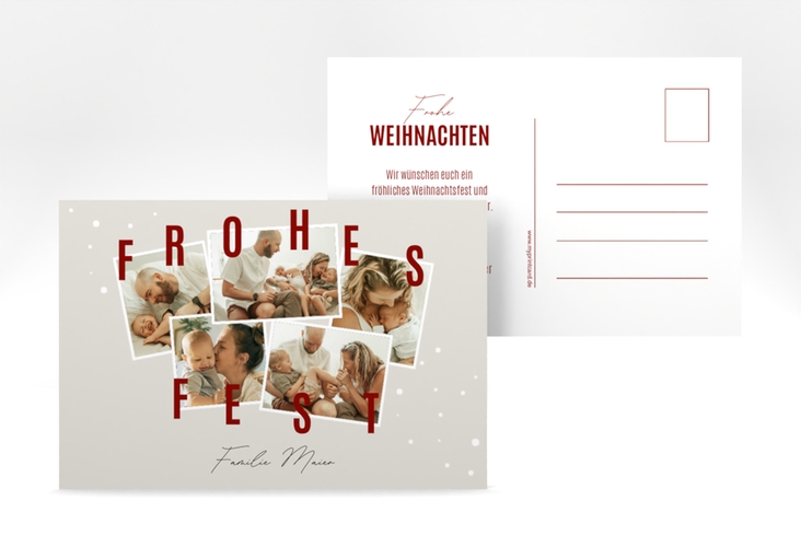 Weihnachtskarte Familienfest A6 Postkarte