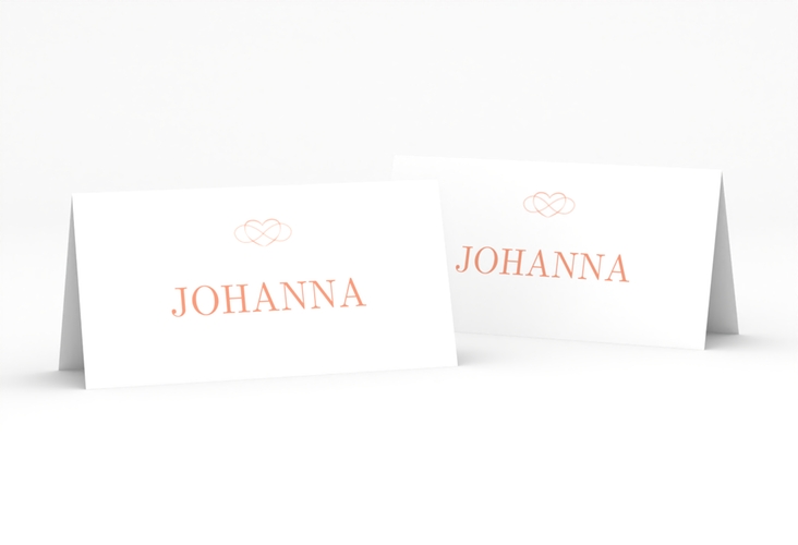Tischkarte Hochzeit Infinity Tischkarten apricot