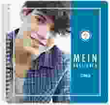 Gästebuch Konfirmation Poculum Ringbindung blau