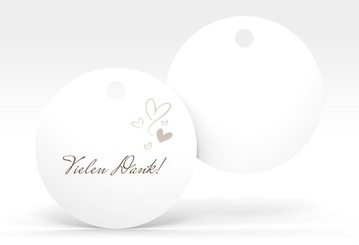 Geschenkanhänger Hochzeit Purity Geschenkanhänger, rund weiss