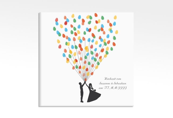 Wedding Tree Leinwand Ballons Beatrice (bis 40 Gäste) 30 x 30 cm