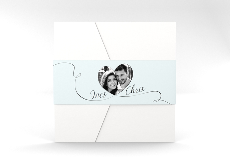 Hochzeitseinladung Dolce Pocketfold tuerkis