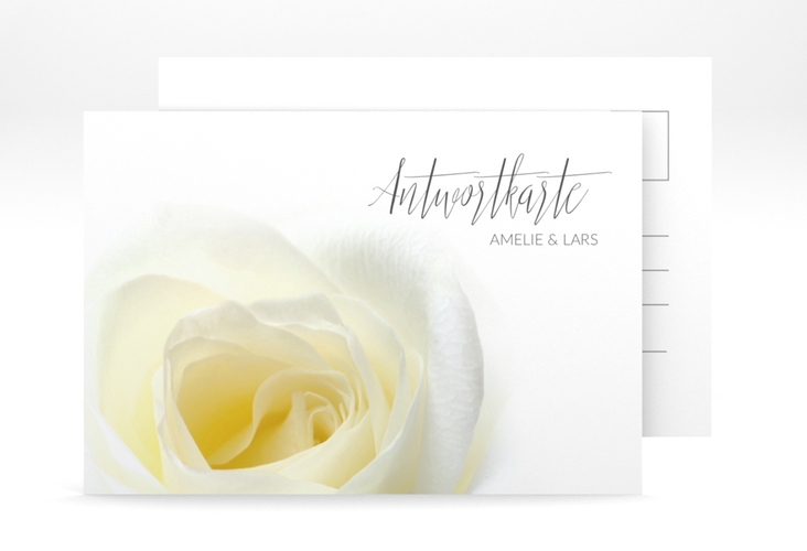 Antwortkarte Hochzeit "Rose" DIN A6 Postkarte