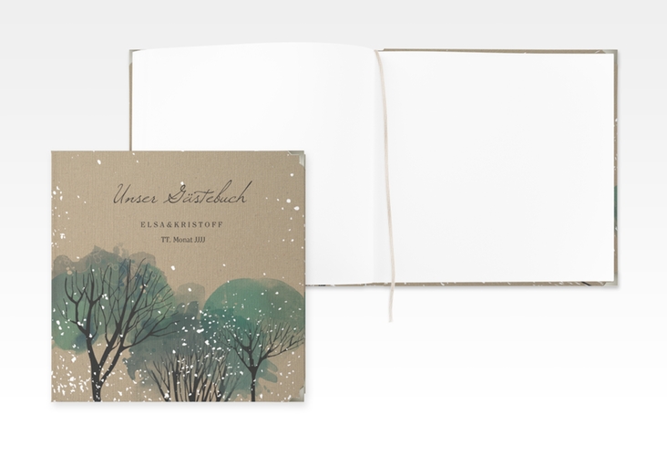 Gästebuch Selection Hochzeit Winterhochzeit Leinen-Hardcover Kraftpapier