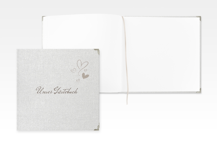 Gästebuch Selection Hochzeit Purity Leinen-Hardcover weiss