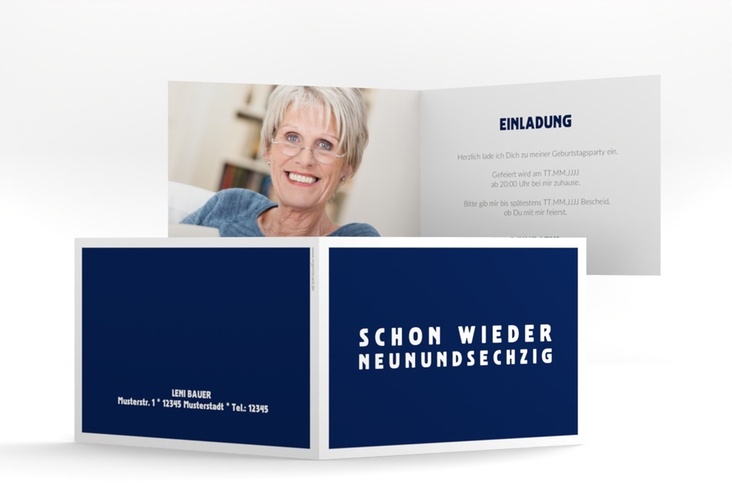 Einladung 70. Geburtstag Gag A6 Klappkarte quer
