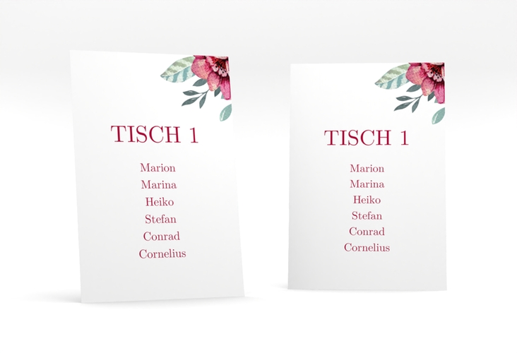 Tischaufsteller Hochzeit Blooming Tischaufsteller weiss