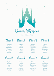Klick: Details zu Sitzplan Poster Hochzeit "Castle" anzeigen Sitzplan Poster Hochzeit Castle 50 x 70 cm Poster tuerkis