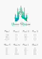 Sitzplan Poster Hochzeit Castle 50 x 70 cm Poster tuerkis
