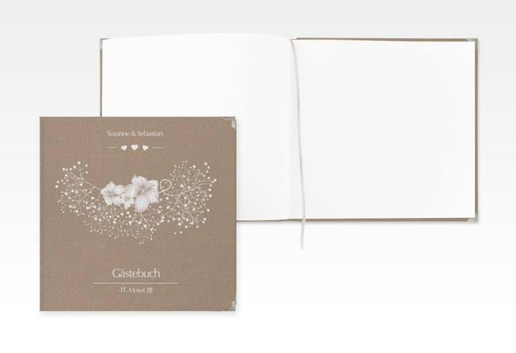 Gästebuch Selection Hochzeit Jena Leinen-Hardcover braun