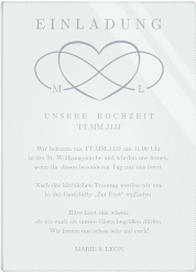 Klick: Details zu Acryl-Hochzeitseinladung "Infinity" anzeigen Acryl-Hochzeitseinladung Infinity Acrylkarte hoch grau
