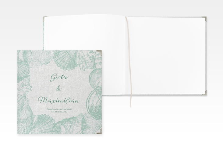 Gästebuch Selection Hochzeit Muschelreich Leinen-Hardcover mint