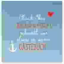Gästebuch Creation Ehehafen 20 x 20 cm, Hardcover blau
