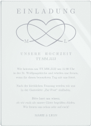 Klick: Details zu Acryl-Hochzeitseinladung "Infinity" anzeigen Acryl-Hochzeitseinladung Infinity Acrylkarte hoch grau