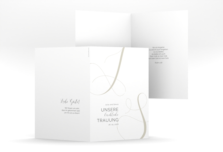 Kirchenheft Hochzeit Eheschließung A5 Klappkarte hoch